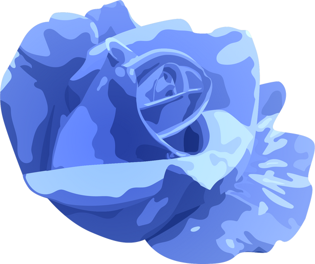 Blue Floral Clipart 